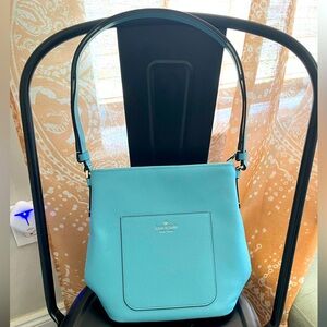 Kate Spade Bucket Shoulder Bag, blue, adjustable strap, brand new never used!